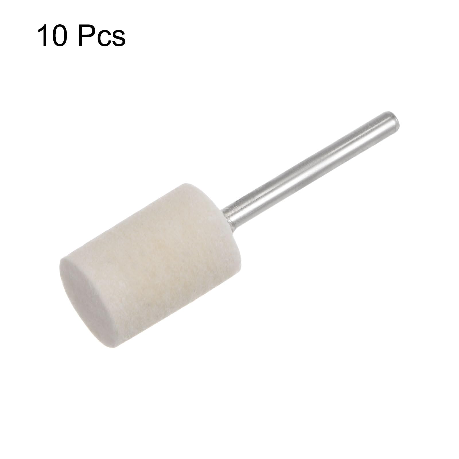 QUARKZMAN 10 sztuk filcu wełnianego punkty montażowe 12 mm głowica 1/8 cala trzpień cylindryczny bity polerskie Burrs filcowe koło polerskie do narzędzi tokarskich