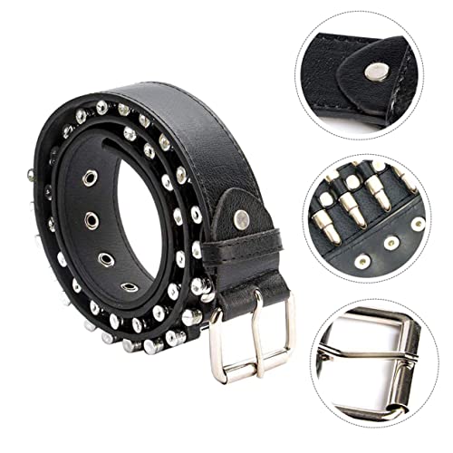 SAFIGLE Fashionable Punk Style Artificial Belt for Men Pin Buckle Versatile Wear for Casual and Formal Outfits Durable and Comfortable Design Belt2
