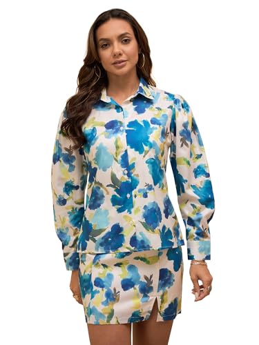 T-shirt pour femme multicolore Rare S au motif abstrait unique et vibrant