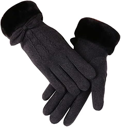 Gloves Mittens Women Cold Weather Womens Two Finger Brushed Insulating Cycling Woolen Knitted Split Finger Gloves Mittens for Women Cold Weather Heated Winter