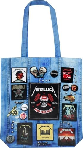 Rocksax Metallica Battle Canvas Tote Bag – Kill 'em All Graphic Tote Bags for Men & Women – Rock Band Collectible Reusable Cloth Bag with Handles – 40 x 40 cm image 2