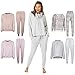 Produktbild Light & Shade Pretty Woman Superweicher Snit-Zweiteiler-Pyjama für Damen, bequeme, warme, weiche Loungewear, Grau, S/M