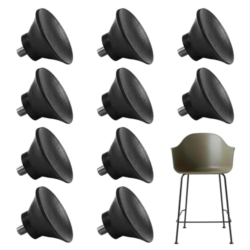 10 Stück Gummifüße Schraubbar M8 x 50 mm Stellfüße Verstellbare Möbelfüße