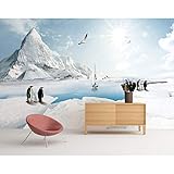 3D Mural Wallpaper Children S Room Wall Paper Antarctic Penguin Iceberg Photo Wallpaper Mural 3D...