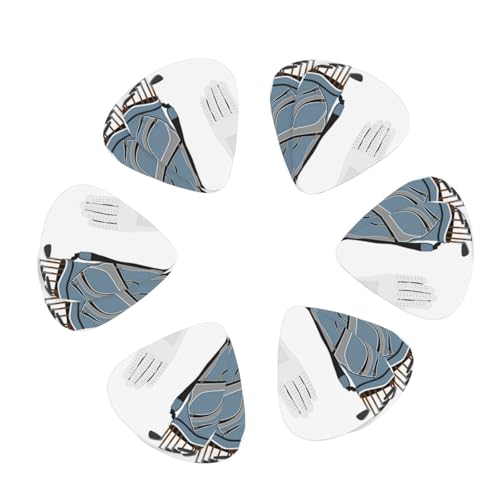 6枚パック ギターピック エレクトリック&ベース用 ? 様々な厚さ (0.46mm/0.71mm/0.96mm) ポータブル 初心者向け (アクティブブルー ゴルフクラブ スポーツ用品 ホワイトグローブ アクティビティ)