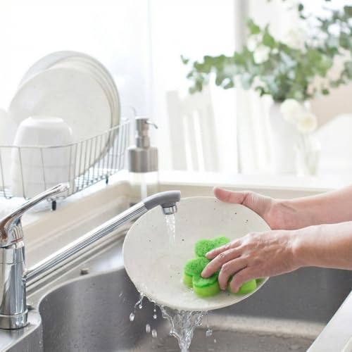 Image of Tioncy 12 Pack Irish Festival Kitchen Sponges Bulk Dual Sided Scrubber Sponges Dishwashing Kitchen Cleaning Accessories for Household Supplies