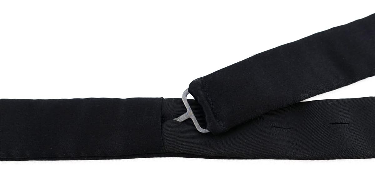TigerTie papillon di seta - nero uni