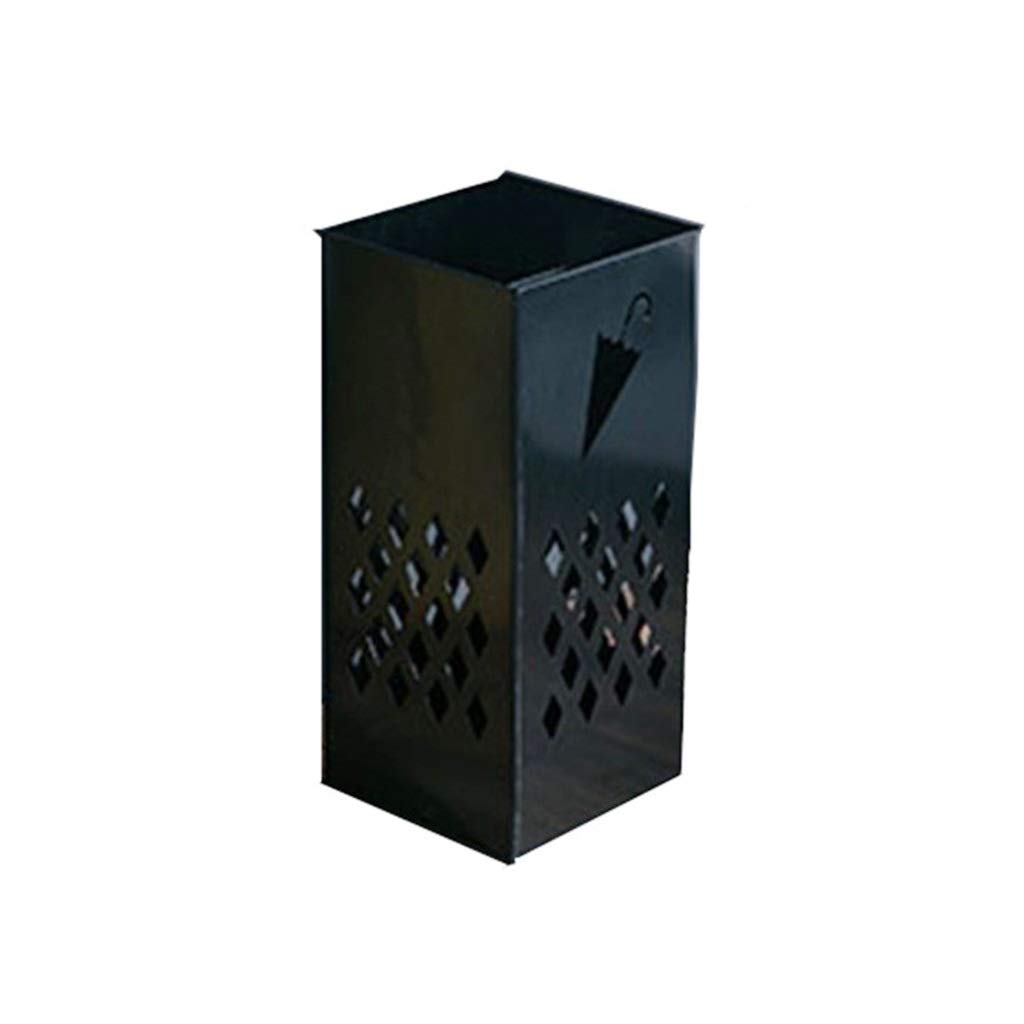 Porte-parapluies géométrique seau rangement métal carré blanc entrée