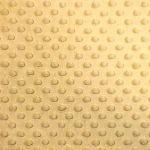 Valentina Textile Inc Snuggle Dots Minky 60 Inch- Fabric by The Yard(50 Yard, Banana)