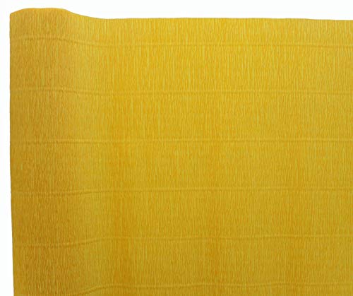 yellow crepe paper sheets - Premium Italian Crepe Paper Roll Heavy-Weight 180 Gram - 576 Goldenrod