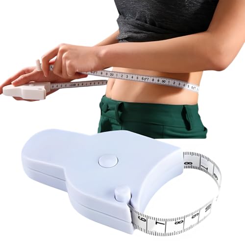 Fita Métrica Corporal para Medidas de Gordura Localizada e Massa Magra, Retrátil com Botão de Trava