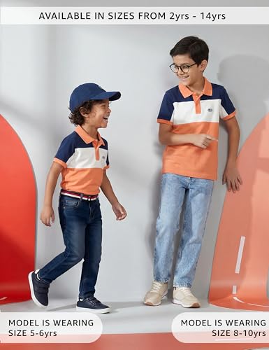 Image of Amazon Brand - Symbol Boy's Color Block Regular Fit Polo Shirt