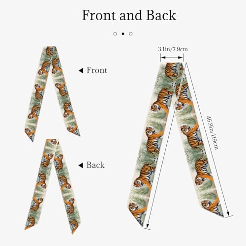 Tiger Pattern Women's Fashion Scarf Suitable as Scarves, hair scarves, headbands, headbands, handbands, Black, One Size2