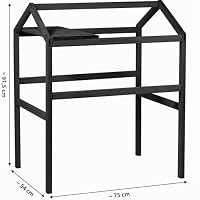 dobar® Rankturm-Aufsatz für Tomaten und Erdbeeren mit Ablage - Rankturm Holz für Hochbeet Kubus 2.0-74 x 54 x 89 cm - Anthrazit – Ansicht 2