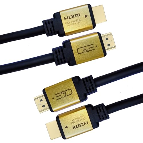 C & E (Cables & Etc® [2-Pack]- Ultra High Speed 18Gbps HDMI Cable - CL3 Rated - (10Feet), (3 Meters)