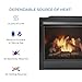 Duluth Forge Dual Fuel Ventless Gas Fireplace Insert, Remote Control, 9 Fire Logs, Use with Natural Gas or Liquid Propane, 32000 BTU, Heats up to 1500 Sq. Ft., Black