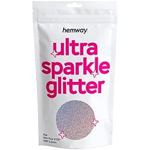 Hemway Ultra Fine/Extra Fine Sparkle Glitter 100g 3.5oz Cosmetische Safe 1/128 “- Zilver Holografisch