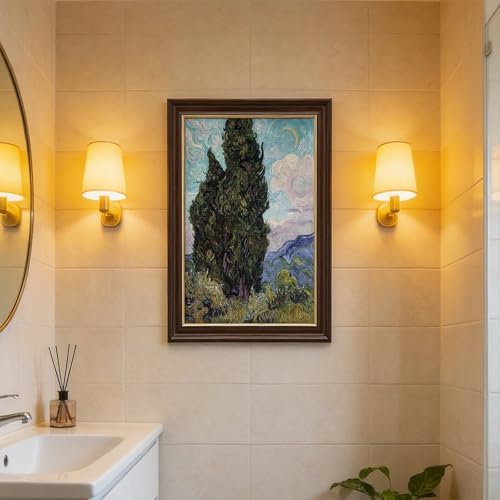 Impression sur toile Cyprès de Vincent Van Gogh cadre mural 40x61 - 7