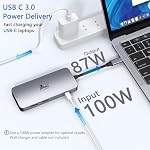 LIONWEI USB C Docking Station Dual Monitor, Laptop Docking Station 3 Monitors Quadruple Display with Dual 4K HDMI, DP, VGA, 100W PD, 3 USB C/A 2.0, Laptop Dock for Dell, Lenovo, HP, Surface