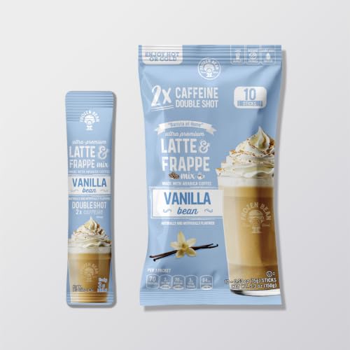 Image of The Frozen Bean Vanilla Bean Instant Coffee Frappe, 10 Sticks