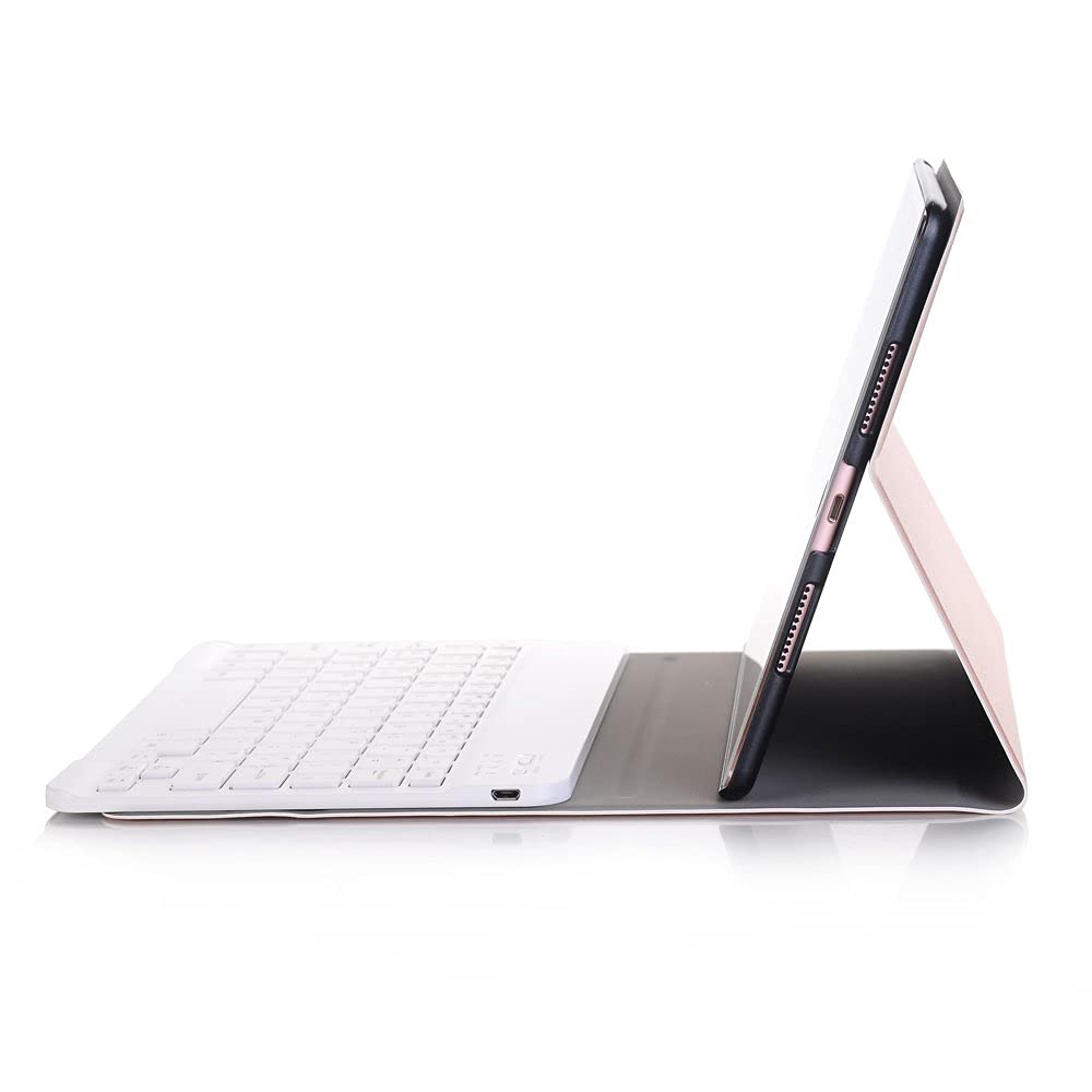 Étui clavier rétroéclairé pour Samsung Galaxy Tab S6 Lite 2024/2020/2022, avec porte-stylet magnétique sans fil pour modèle SM-P620/P625/P610/P613/P615/P619 (or rose)