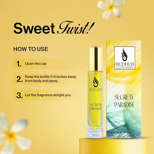 Image of HUDHUD Perfume Secret Paradise 20ml Eau de Parfum | Elegant Unisex Fragrance