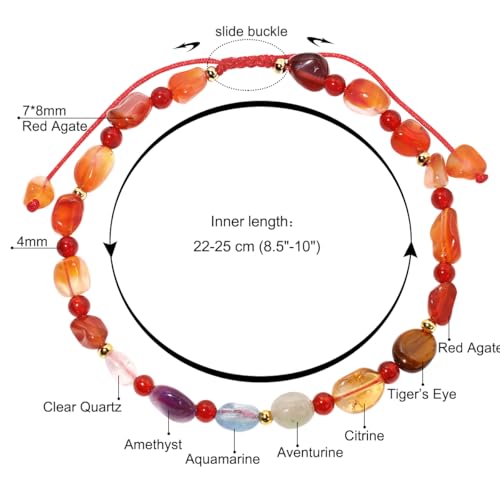 Image of 7 Chakra Crystals and Stones Anklet Irregular Tumbled Gems Beaded Ankle Bracelets for Women Spiritual Energy Meditation Yoga Healing Jewelry Mom's Gifts