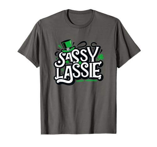 St Patricks Day Sassy Lassie womens Camiseta