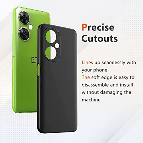 Image of LIRAMARK Liquid Silicone Soft Back Cover Case for OnePlus Nord CE 3 Lite 5G / 1+Nord CE 3 Lite 5G (Black)