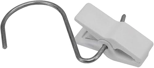 Miniatura 2 de 10 ganchos de plástico para colgar, color blanco