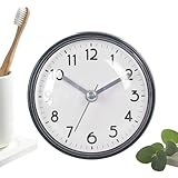 orologio da parete per bagno: orologioresistente all'acqua, decorazione della casa resistente all'umidità, orologi silenziosi con display sicuro per vapore | orologio orario preciso per doccia adatta