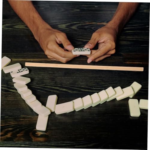 4 piezas herramienta de mahjong de madera compacta miniatura 6