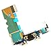 YESUN USB Charging Flex Cable for iPhone 8 Charger Connector Headphone Dock Jack Plug Port (Black)