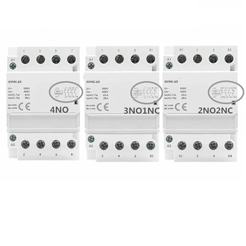 Contacteur AC rail DIN 4P 63A 3NO1NC résout les coupures de borne électrique