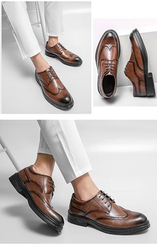 Mens Classic Oxfords Dress Shoes Formal Business Stylish Brogues Derby Lace Up Shoes for Men3