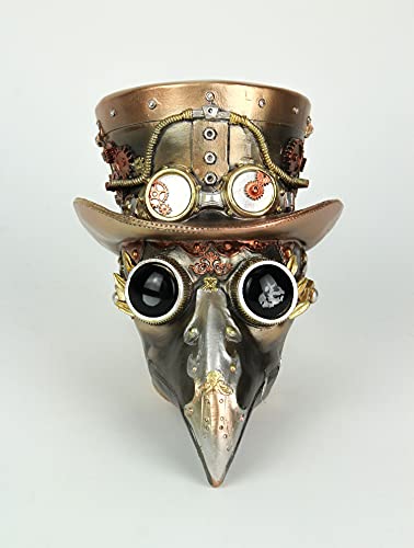 Estatua decorativa de médico de la peste steampunk 6.75 pulg miniatura 3
