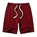 Amy Coulee Men's Casual Cotton Short (L, wine)