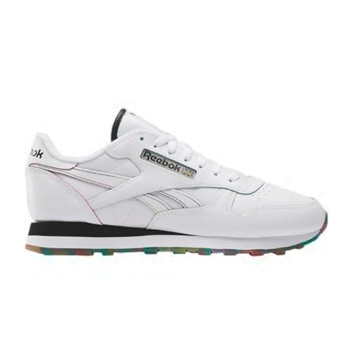 Image of Reebok Unisex Classic Leather Sneaker, Footwear White/Black/Footwear White, Men Size