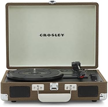 Crosley Cruiser Deluxe Vintage 3-Speed Bluetooth Suitcase Turntab...