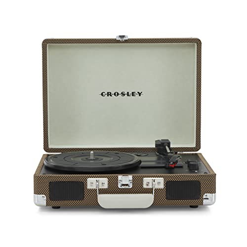 Platine vinyle Bluetooth Crosley Cruiser Deluxe Tweed valise 3 vitesses
