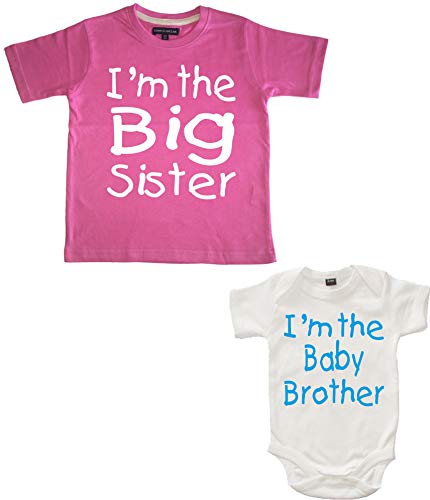 T-shirt I'm The Big Sister et body frère pour des séances photo en famille réussies
