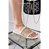 Cape Robbin Women's Spike Studded Slide Sandals Open Toe Slip On Flat Summer Beach Shoes (Xtreme)