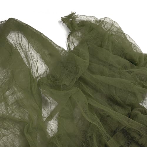 Nilioerup 158 x 32 Inch Halloween Green Creepy Cloth Large Size Spooky Gauze Clothes Halloween Scary Hanging Fabric Cloth Decoration for Yard Haunted House Party Supplies (158 x 32 Inch)