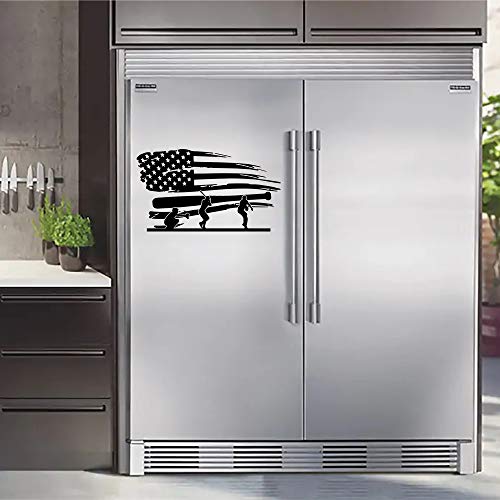 American Flag Baseball Player Wall Vinyl Decal Stickers Sport Man Cave - Decor Wall Art Mural Car Windows Home Decoration Bedroom (Choice 6) #TOP2