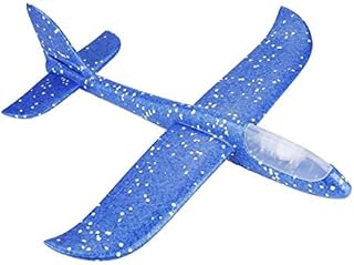 one year warranty_Blue DIY Hand Launch Throwing Glider with LED Broken-resistant Kids Toys