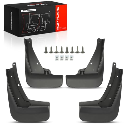 Image of A-Premium Mud Flaps Compatible with Volkswagen | for Volkswagen Tiguan 2019-2023, No Drilling Required Mud Guards with Hardware Accessories, Set of 4 Front and Rear