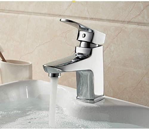 Robinet de salle de bain en laiton anti-éclaboussures avec jet cascade carré L1054