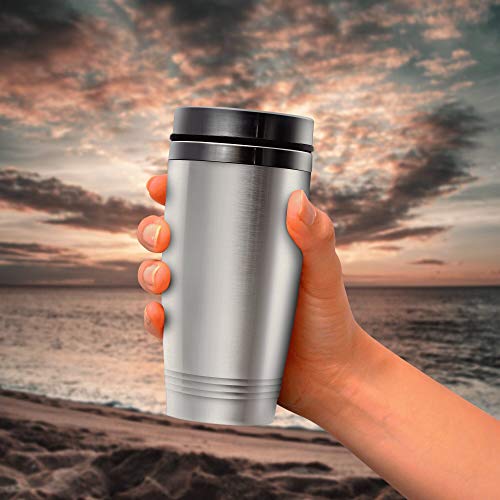 Custom Stainless Steel Tumblers 16 Oz. Set Of 12, Personalized Bulk Pack - Perfect For Coffee, Soda, Other Hot & Cold Beverages - Silver #TOP6