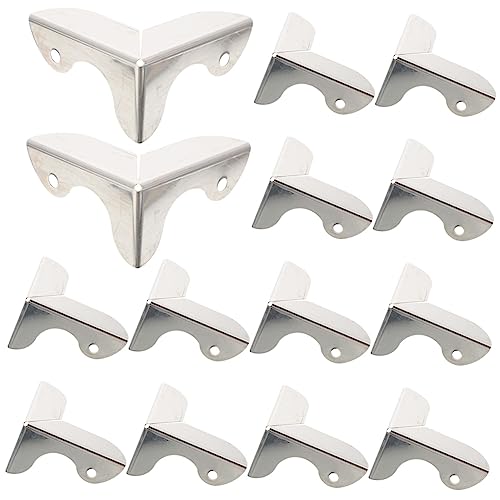 HOLIDYOYO 16pcs Jewelry Box Corner Guards Metal Edge Corner Protectors for Sturdy Iron Box Corner Guards