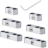 Amavoler 6 Pcs Universal Spark Plug Wire Separators Kit Plastic Fit for All 7mm 8mm 9.5mm Wire. (Chrome)